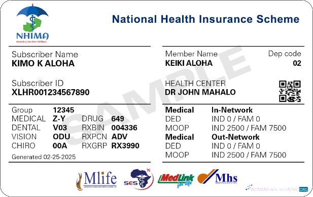 Download Zambia health insurance card Photoshop template